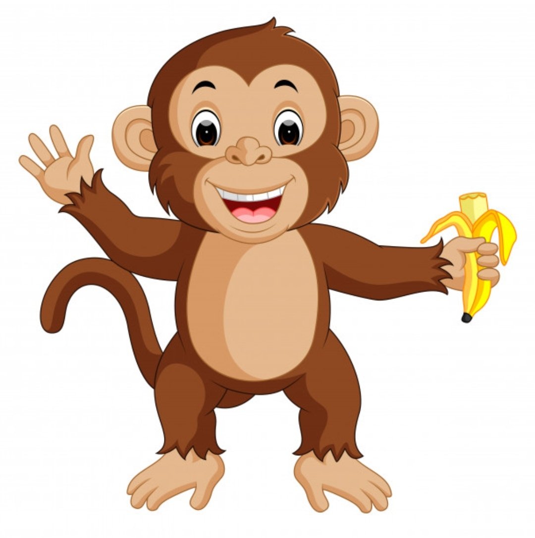 Обезьяна картинка для детей на прозрачном фоне