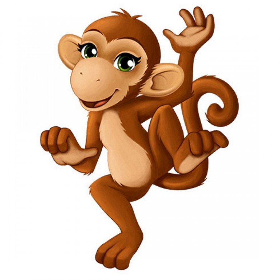 Мультяшная мордочка обезьянки