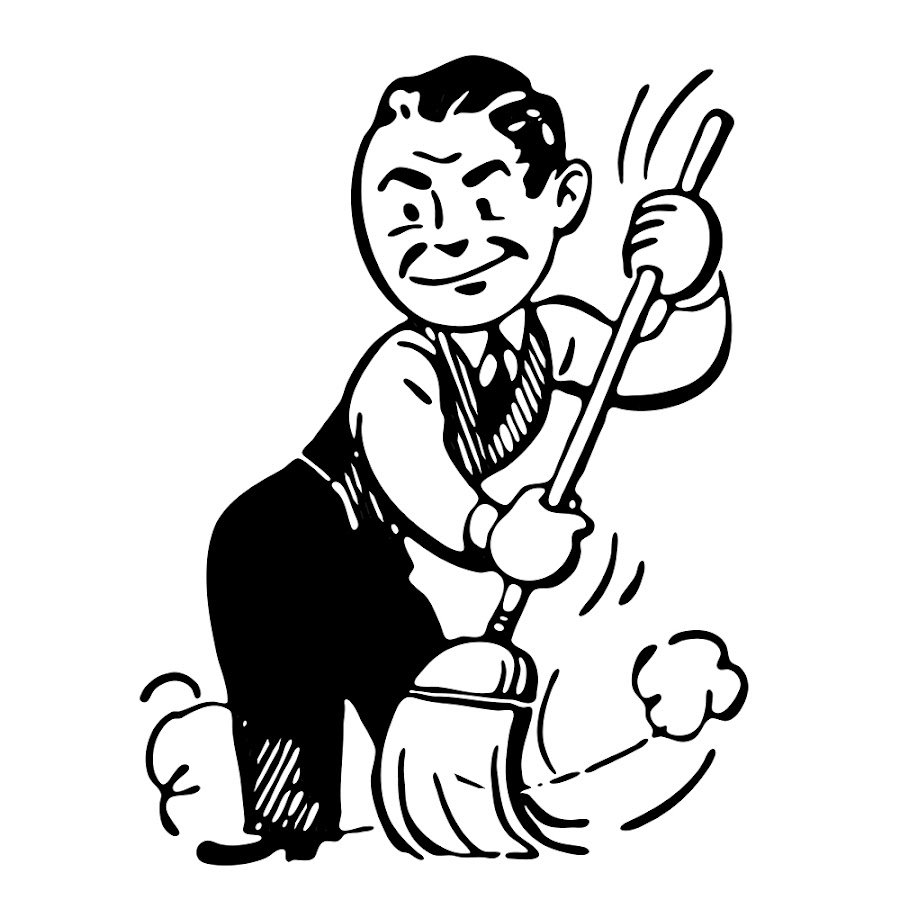 Уборка черно белые