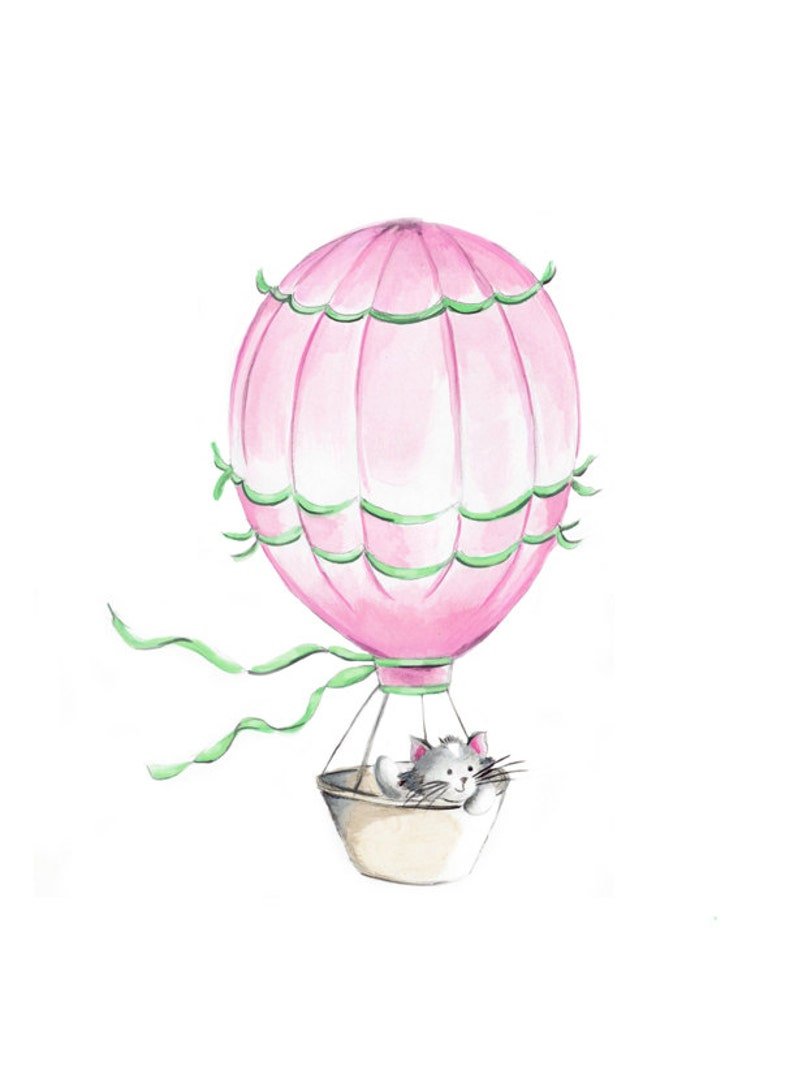 Акварельный воздушный шар