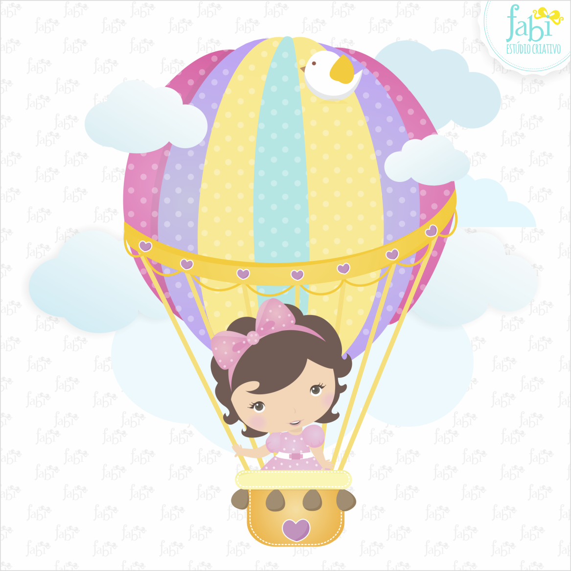 Воздушный шар с корзиной для детей