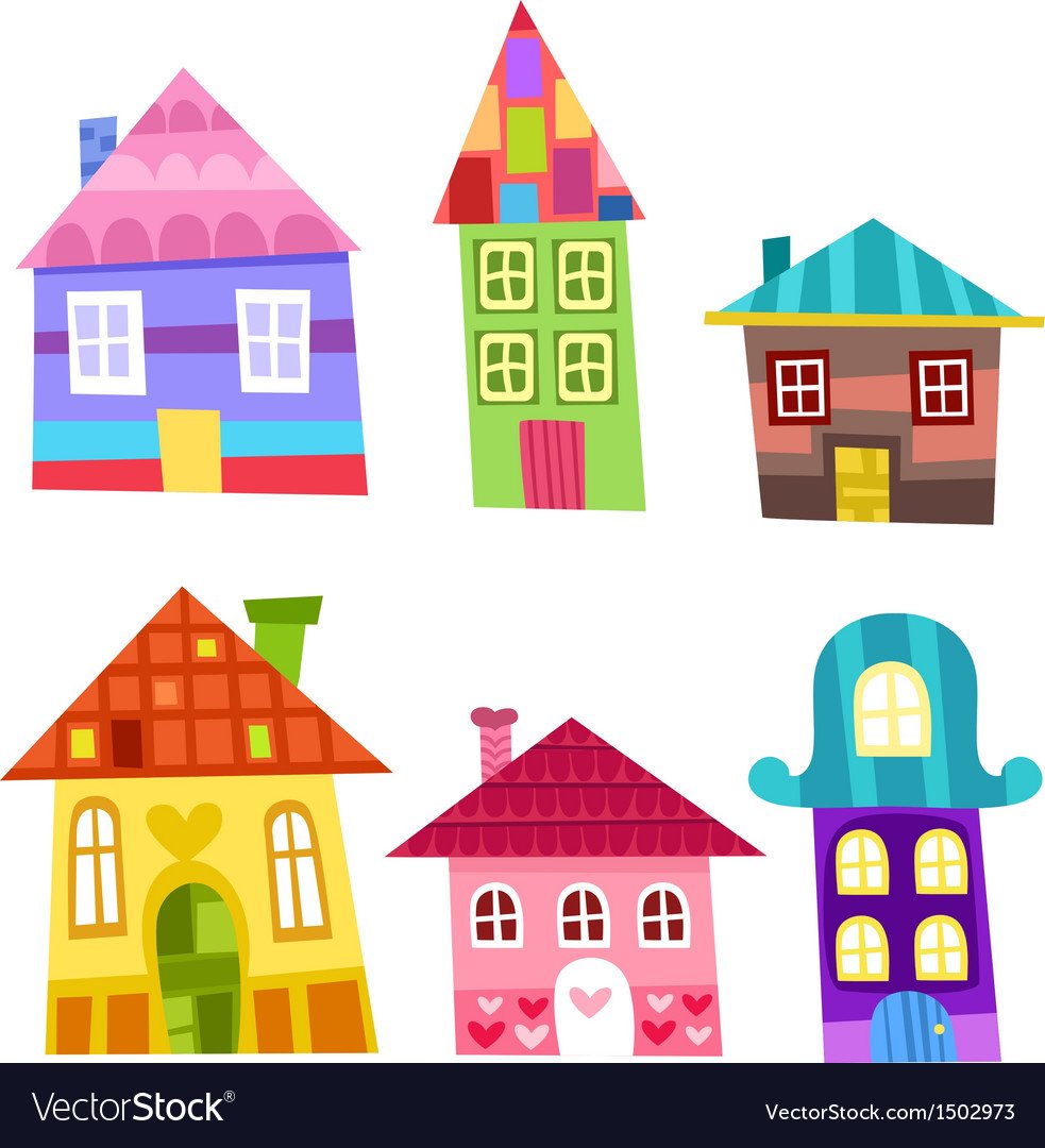 Домик с разноцветными окошками