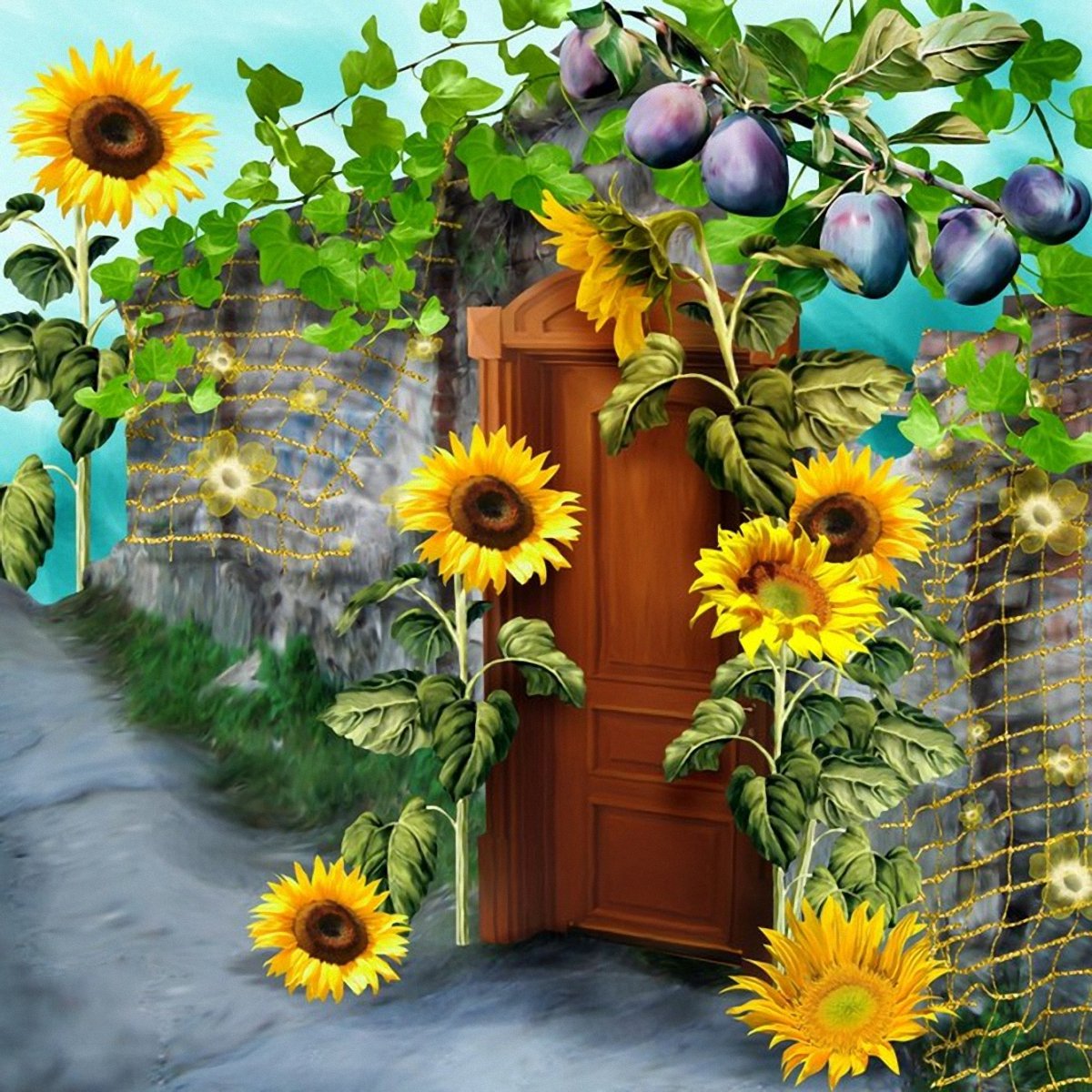 Букет из подсолнухов Эстетика