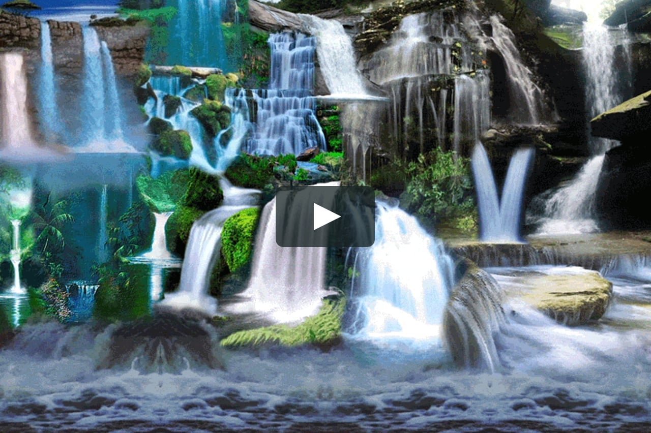 Анимация живых обоев. Живые водопады. Водопады мерцающие. Живая природа водопады. Живая картина водопад.