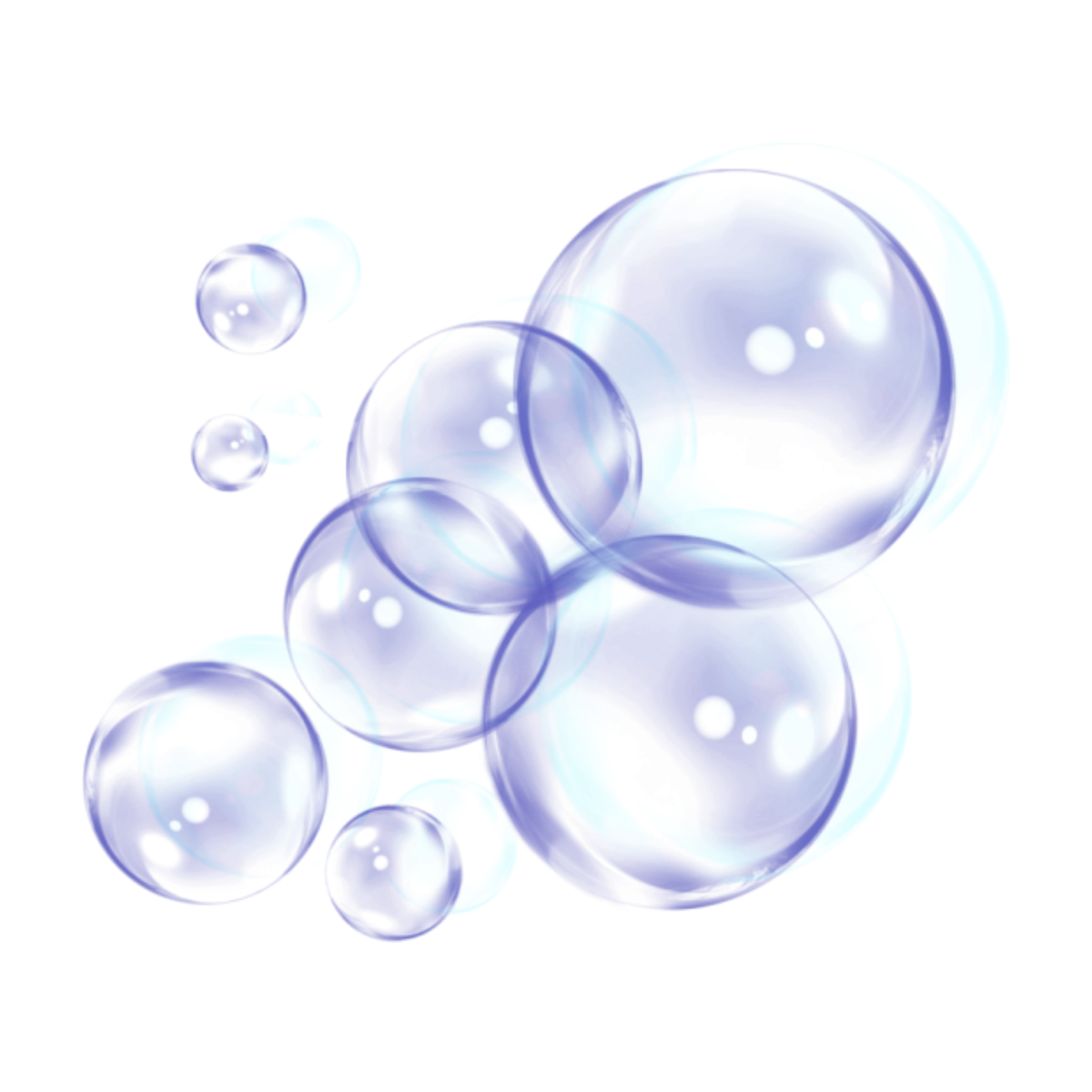 Пузыри на прозрачном фоне