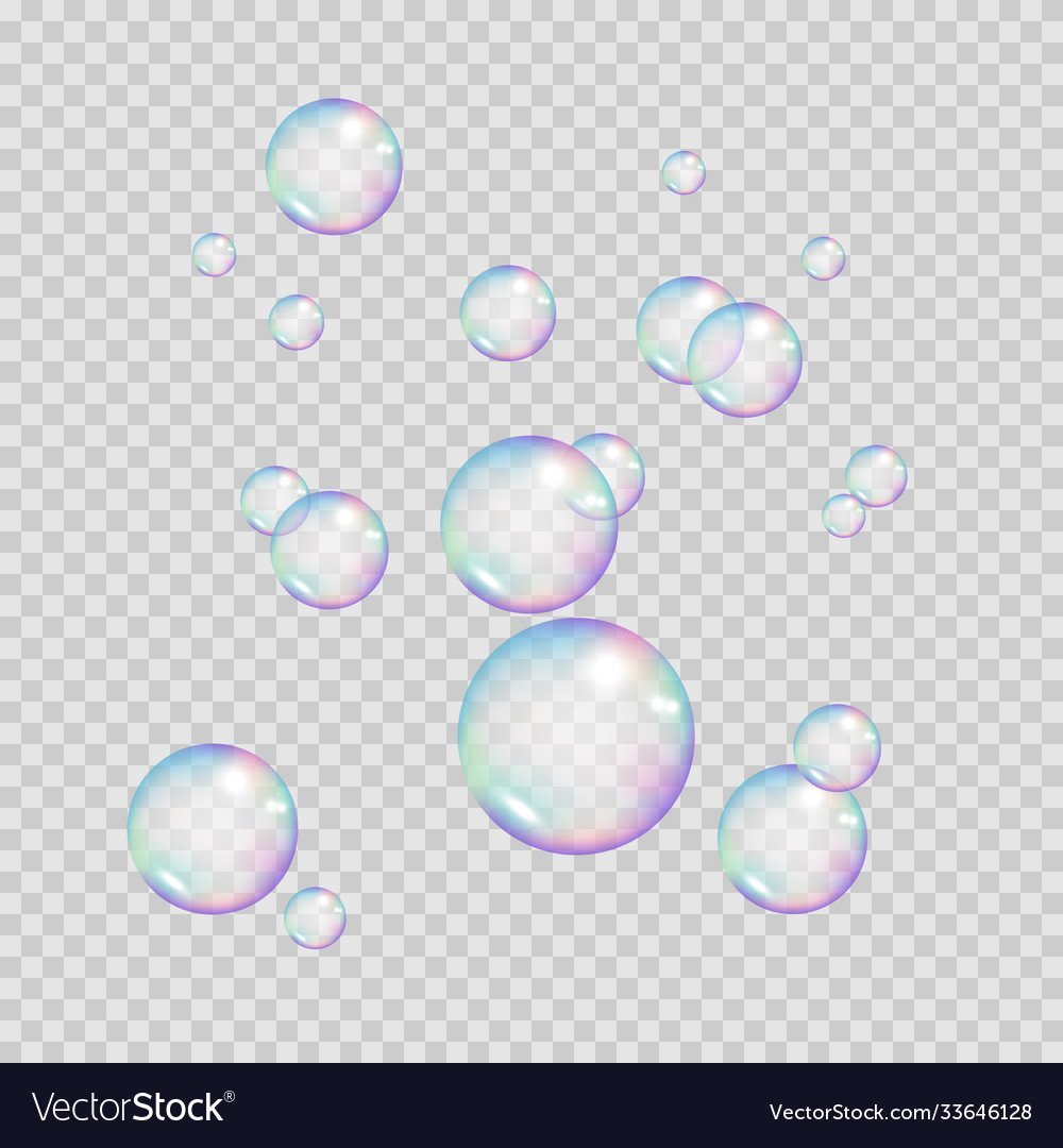 Пузырьки на прозрачном фоне