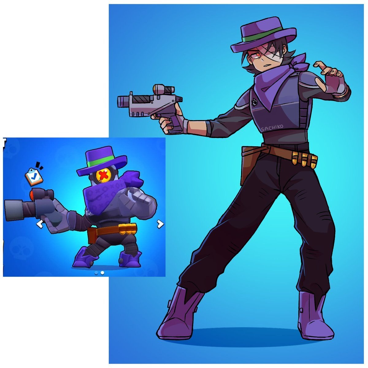 Brawl Stars Мортис 3d