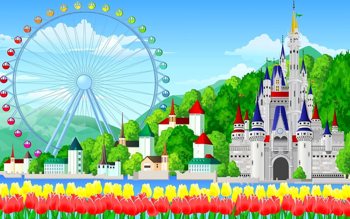 Замок с радугой