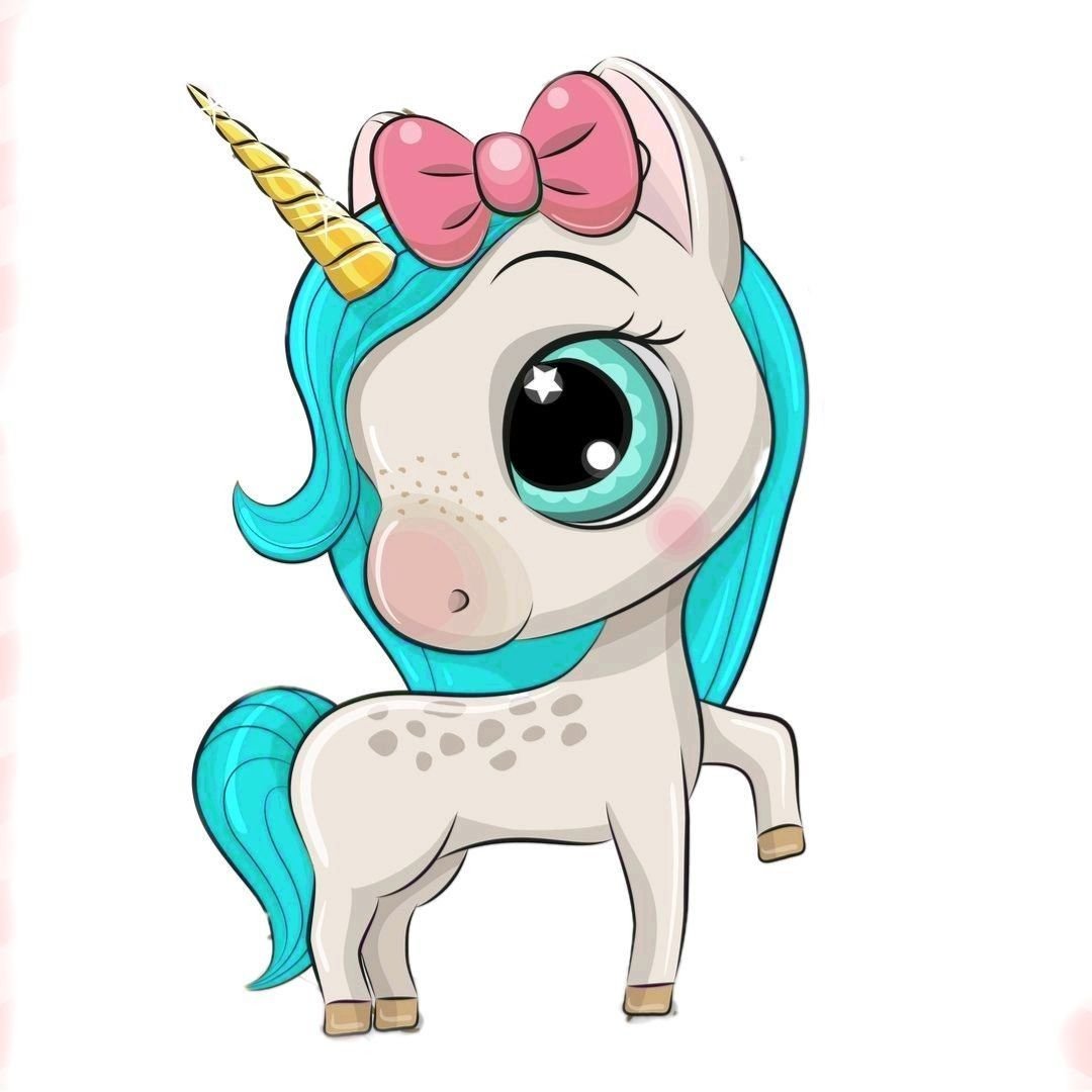 Единорожка на белом фоне