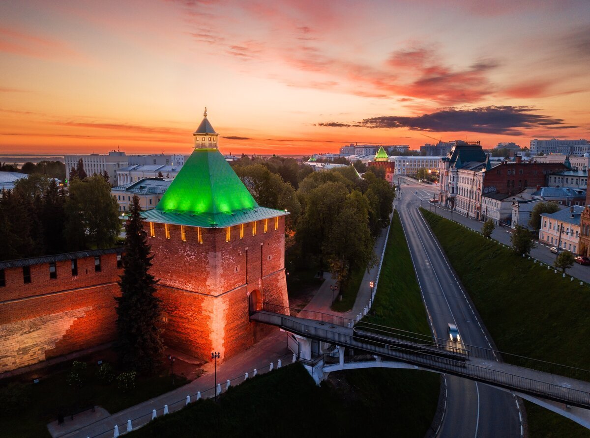 Нижегородский Кремль Нижний Новгород вид сверху