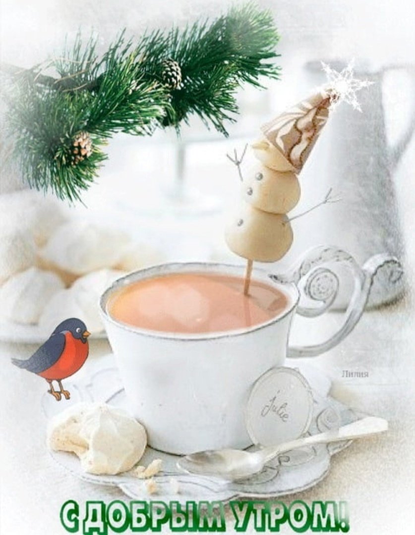 Доброе морозное утро хорошего дня прикольные