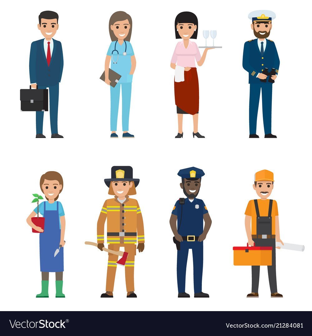 Дети профессии вектор