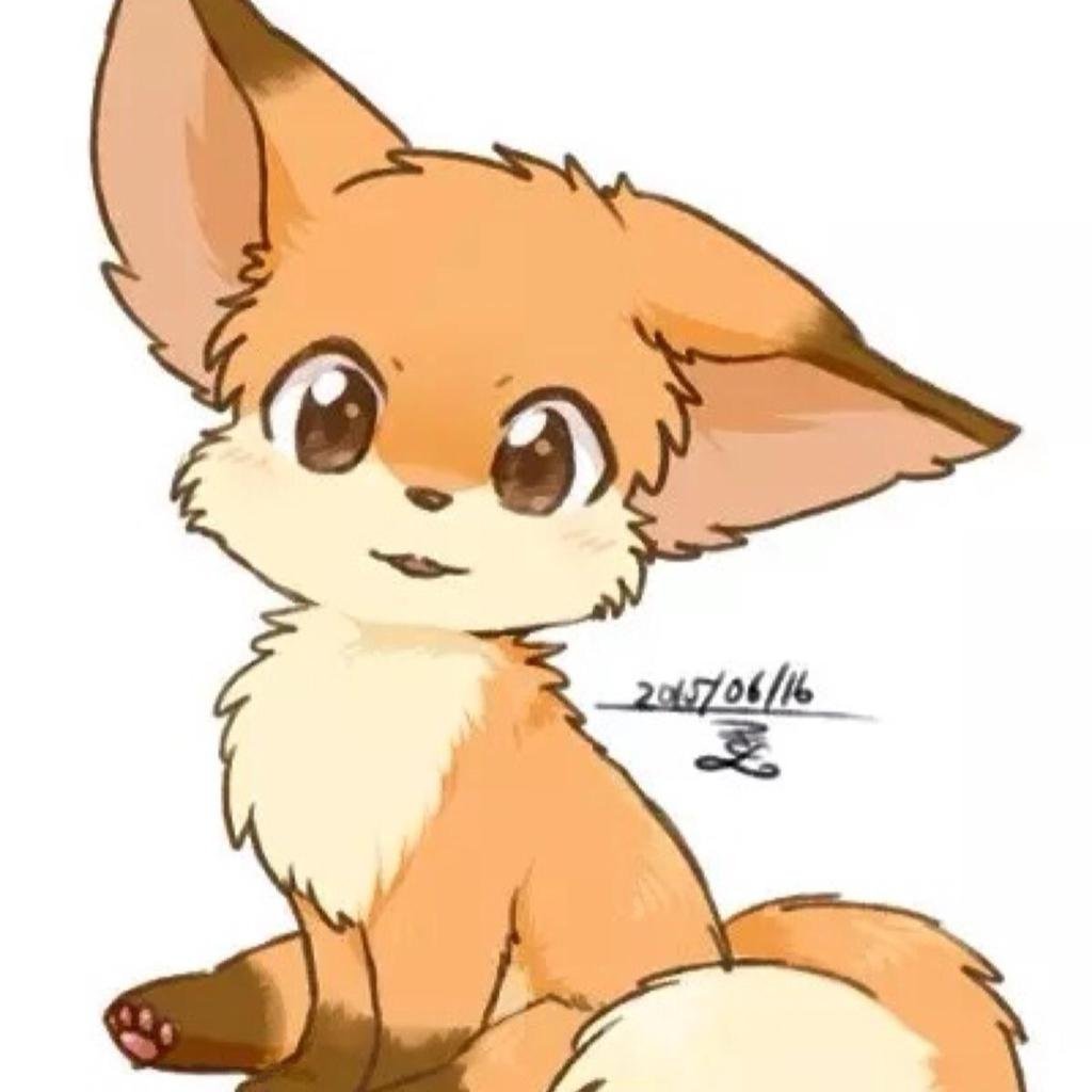 Лисенок в стиле аниме