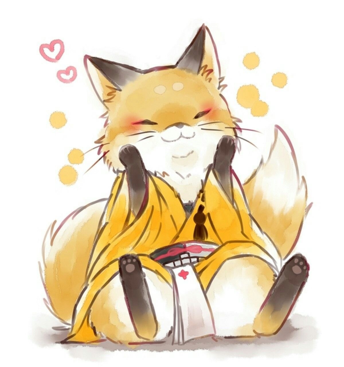 Милые лисы аниме