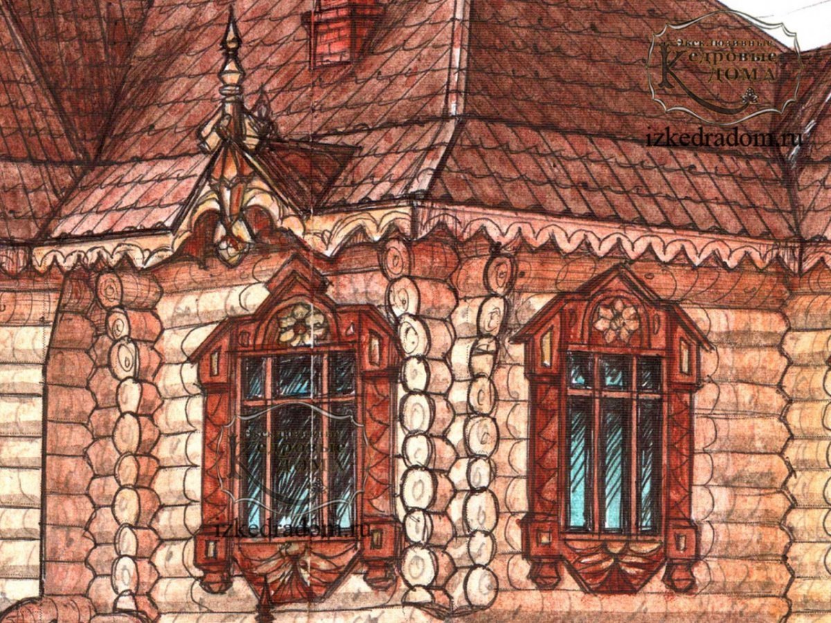 Деревянный дом из сказки