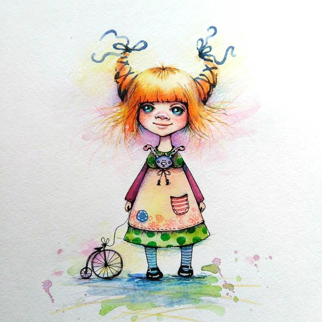 Мультяшные девочки с бантиками