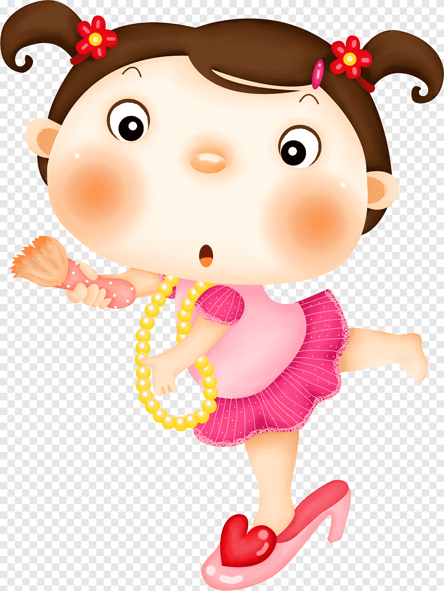 Девочка в голубом платье нарисованная