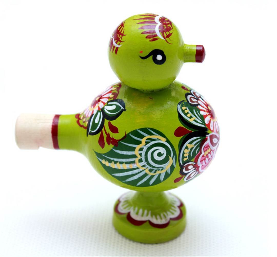 Городецкая свистулька птичка