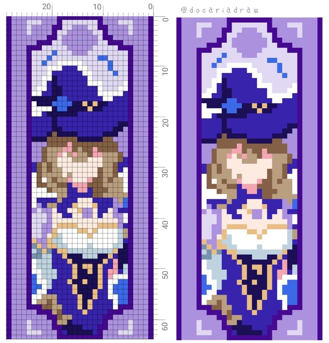 Genshin Impact вышивка крестом