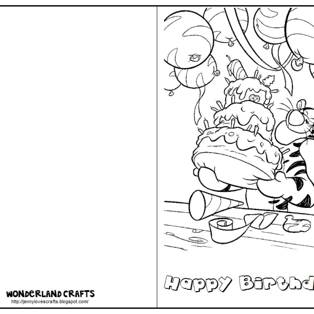 Расскраски открытки с днём рождения