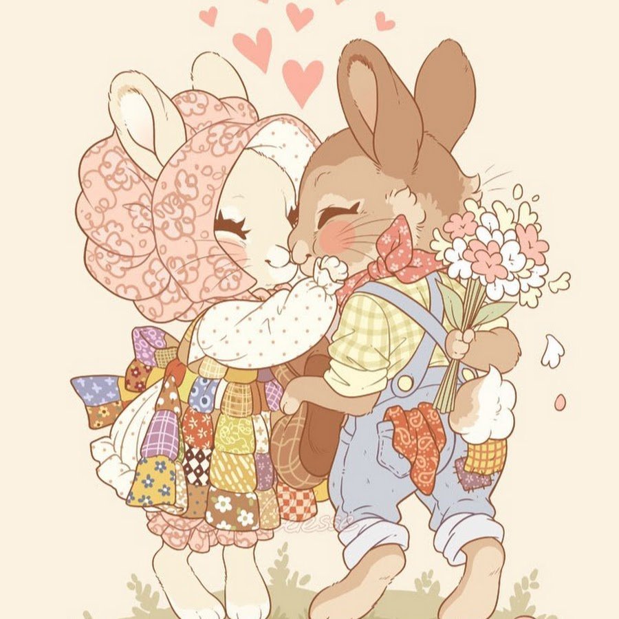 Зайки обнимаются