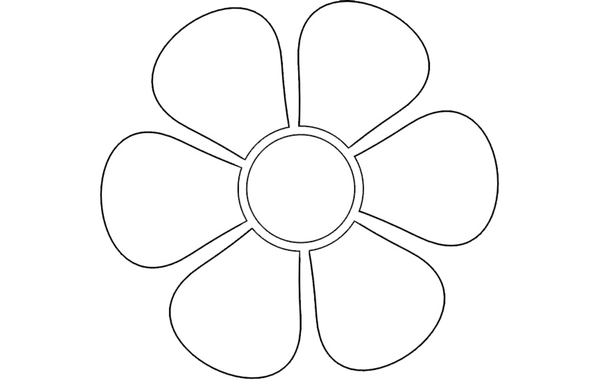 Цветы. Раскраска для малышей
