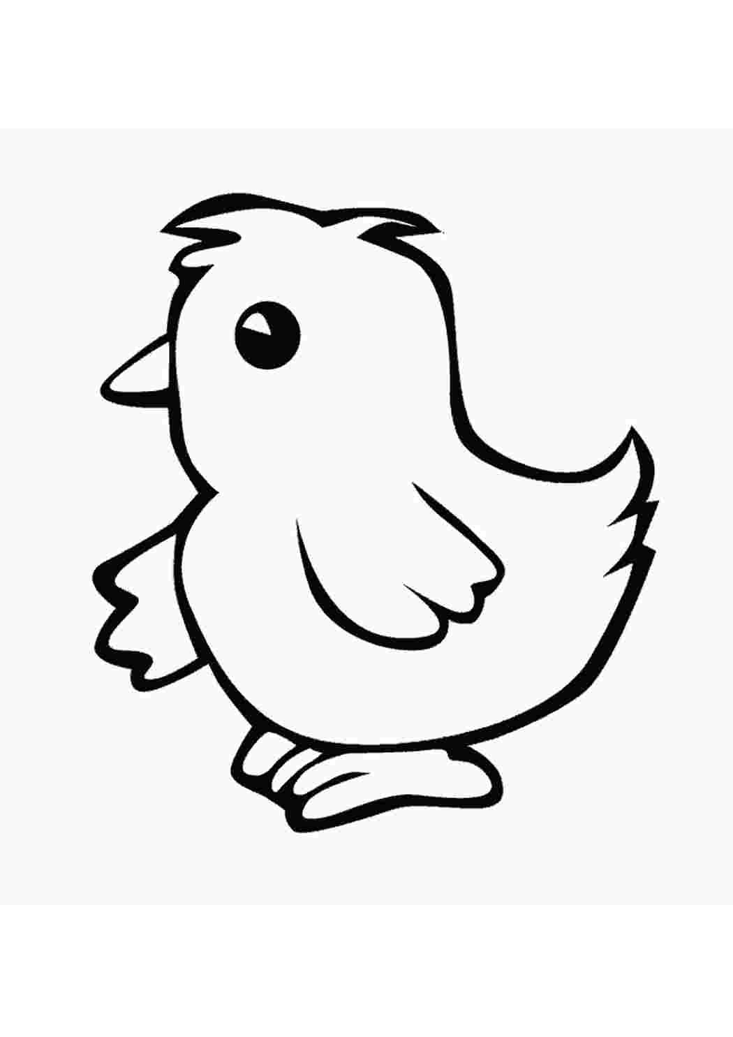 Раскраска цыпленок из фигур