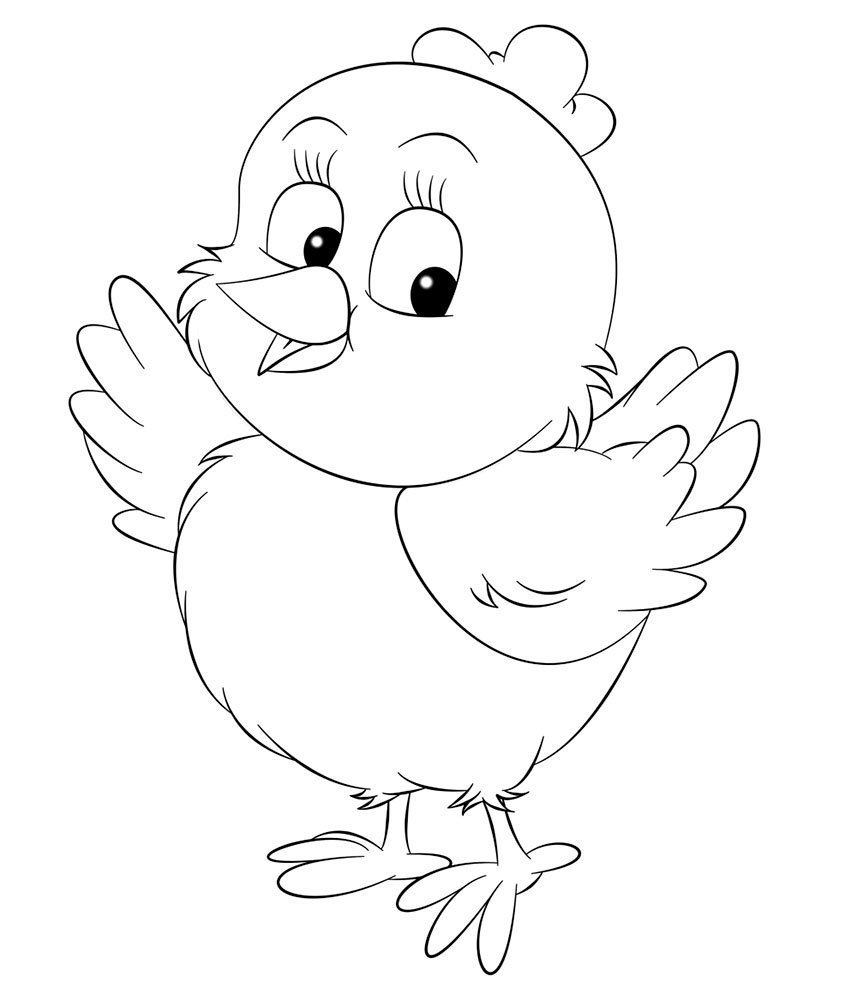 Трафарет цыпленка