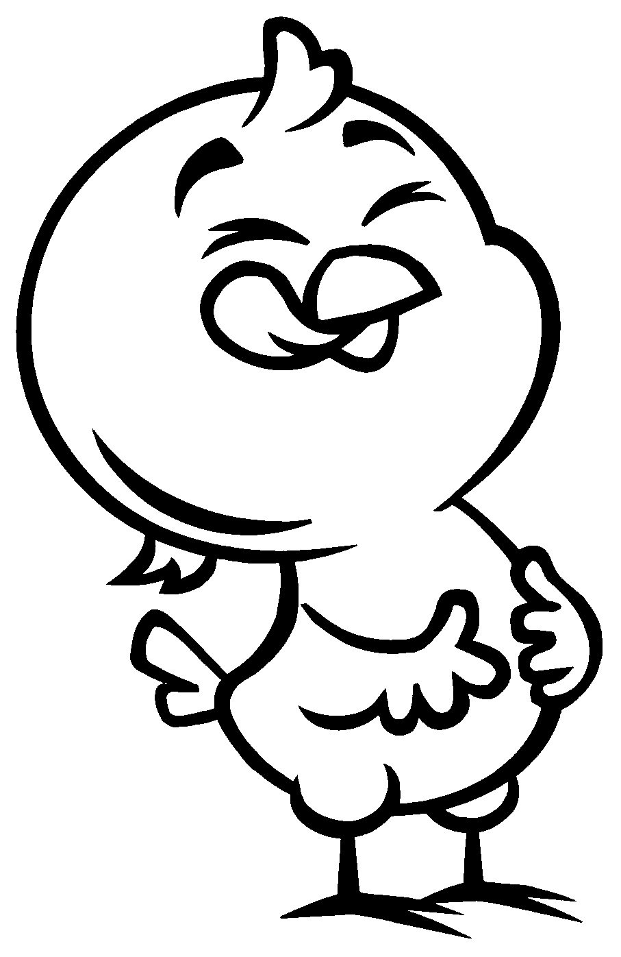 Цыпленок и контур цыпленка