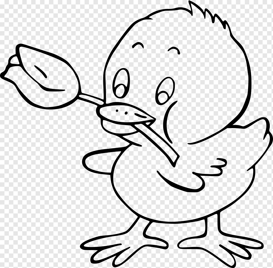 Цыпленок клюет раскраска