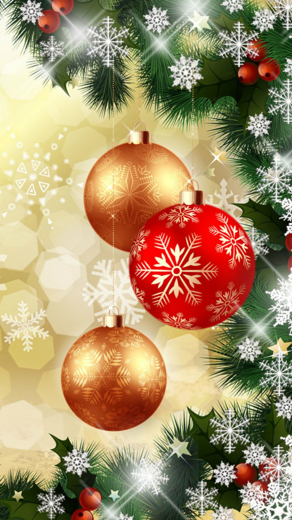 Новогодняя открытка вертикальная