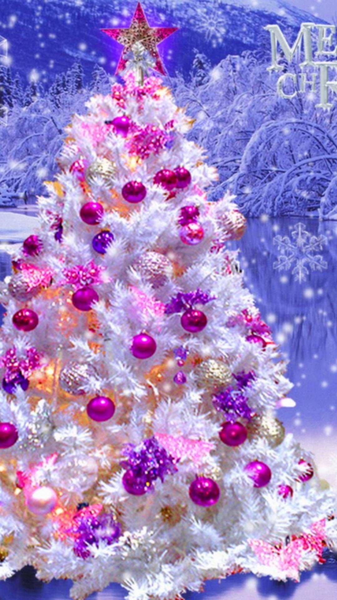 Новогодняя елка фиолетовая