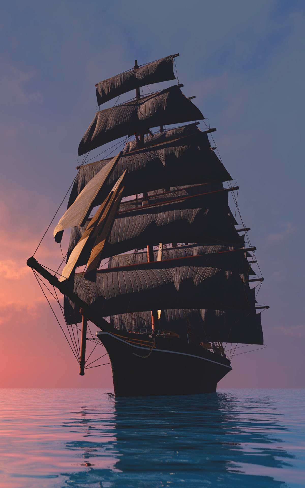 Корабль в океане