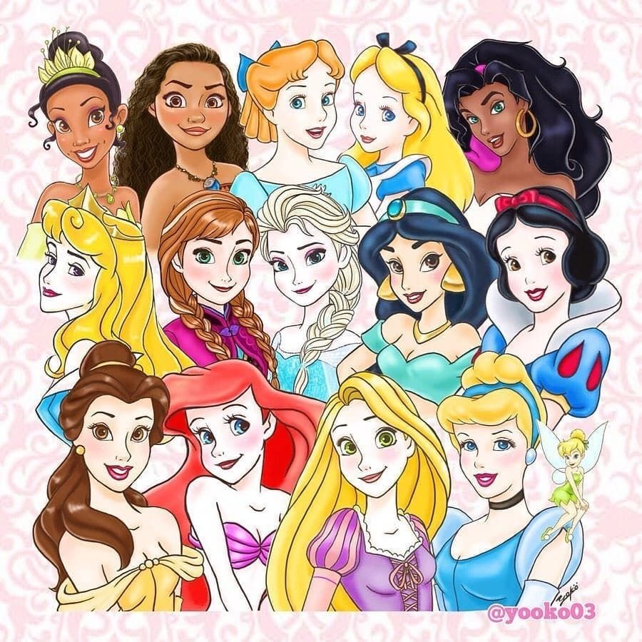 Портрет всех принцесс Диснея