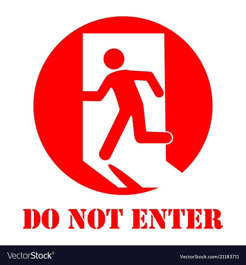 Не входить знак вектор