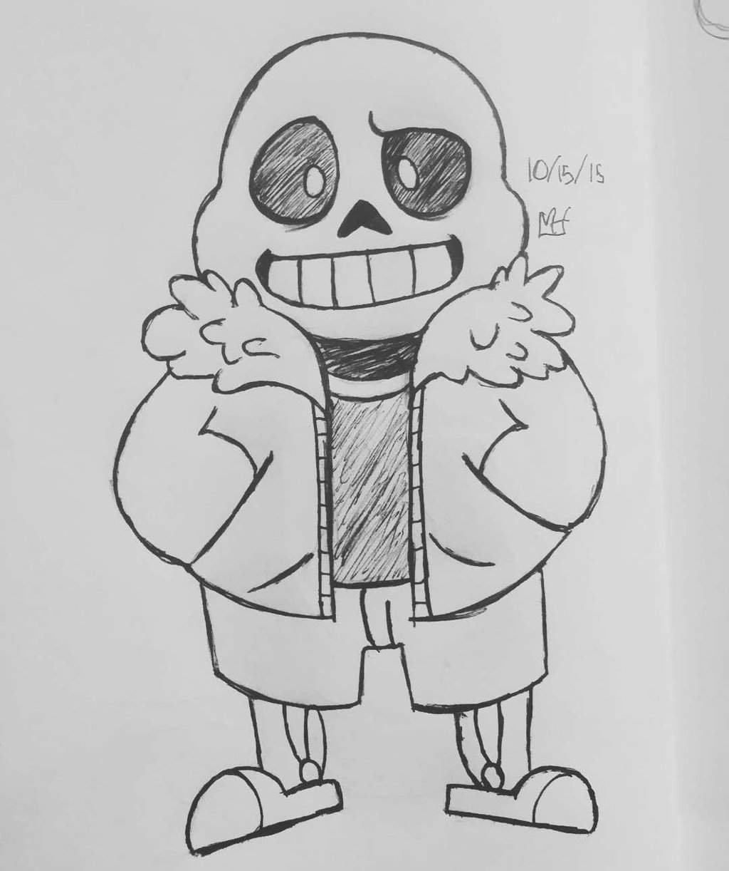 Скетч андертейл Санс