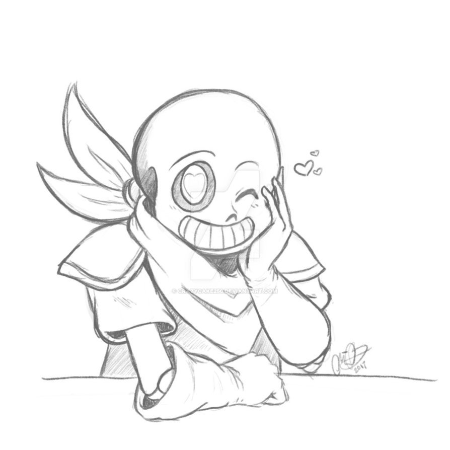 Санс для срисовки карандашом