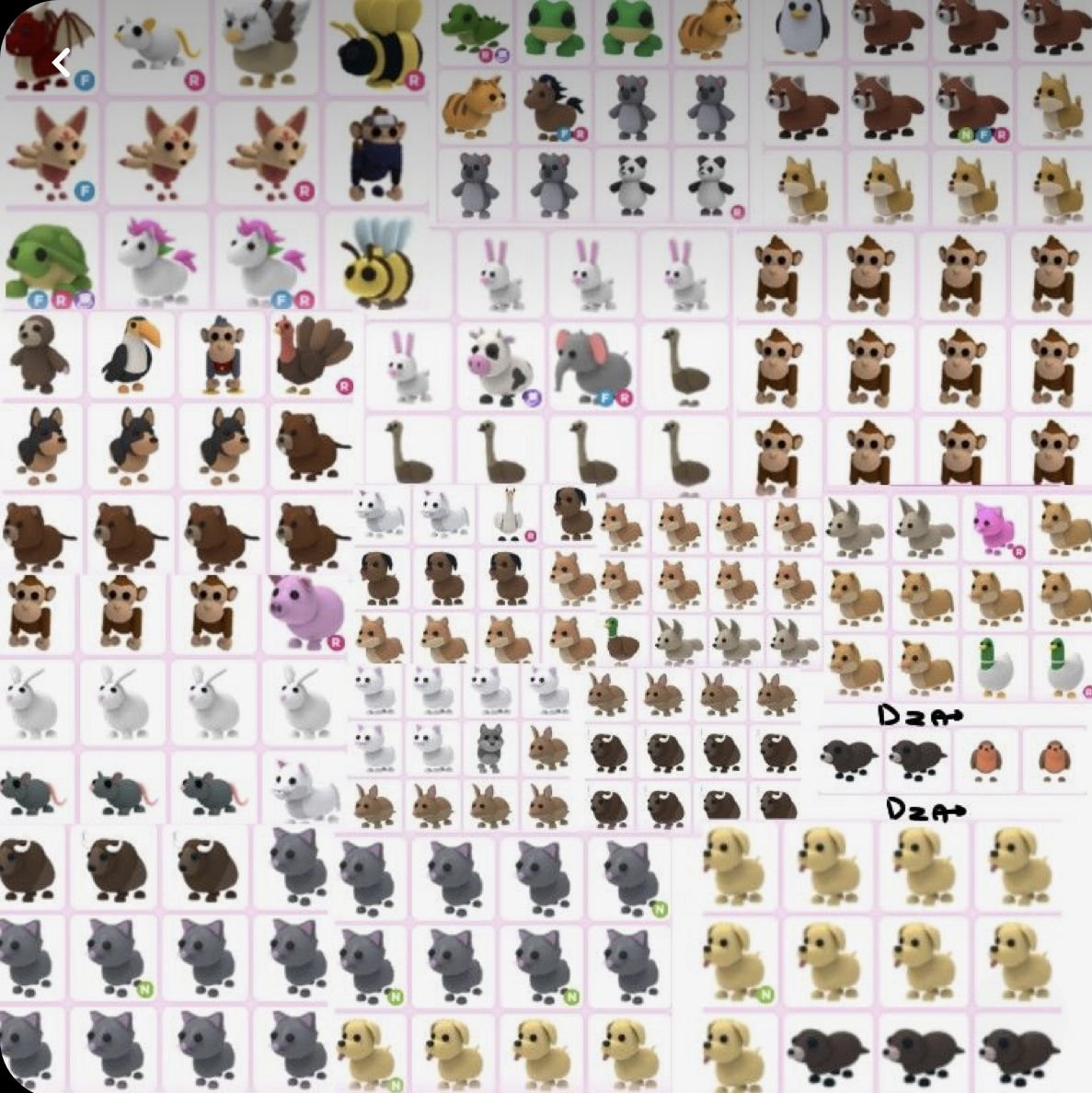 Много петов в инвентаре