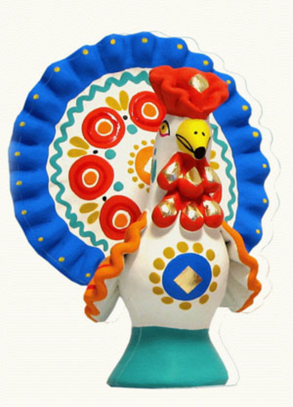 Дымковская игрушка индюк роспись