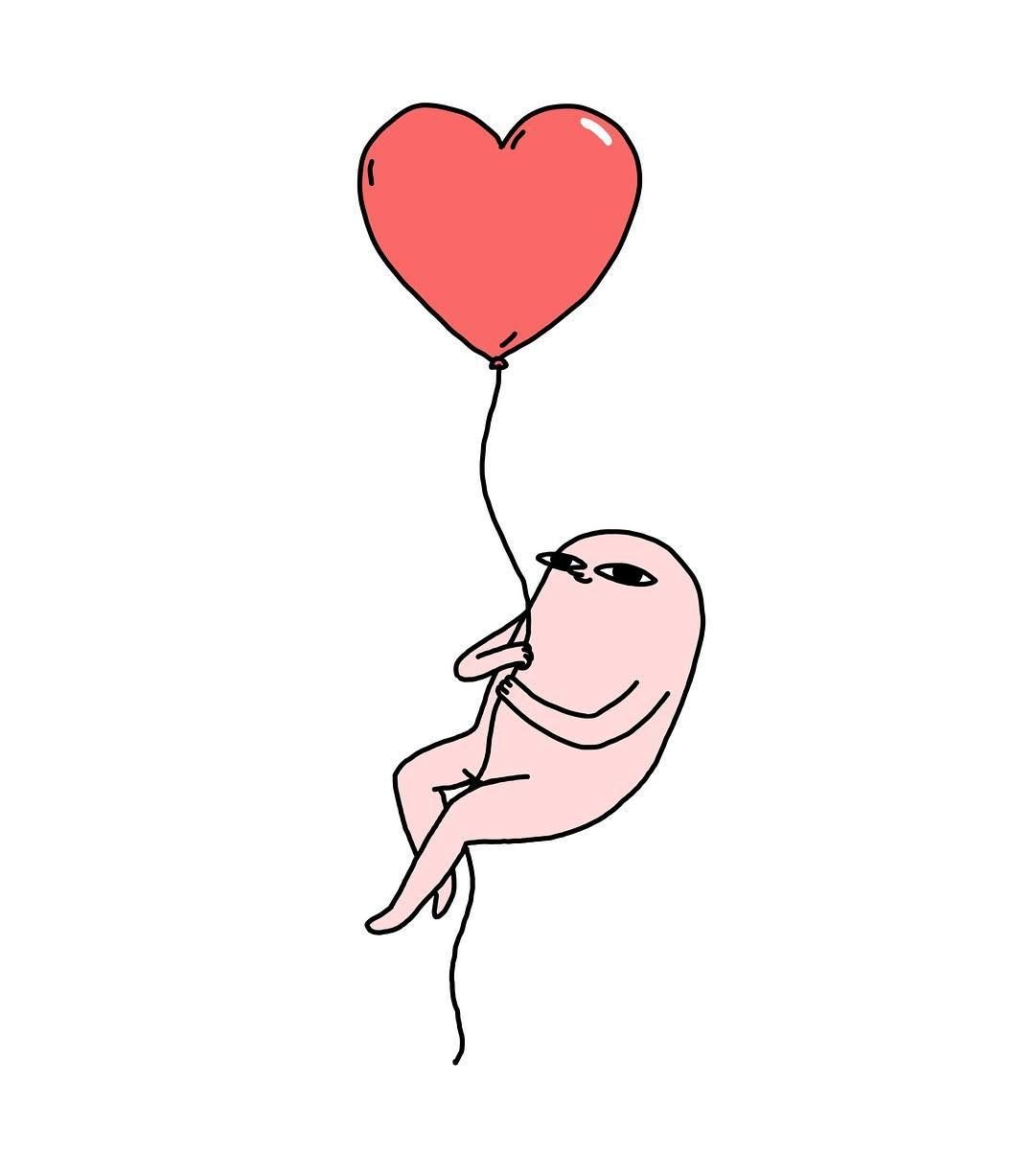 Розовый человечек