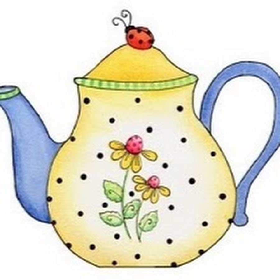 Кружка и чайник в горошек вектор