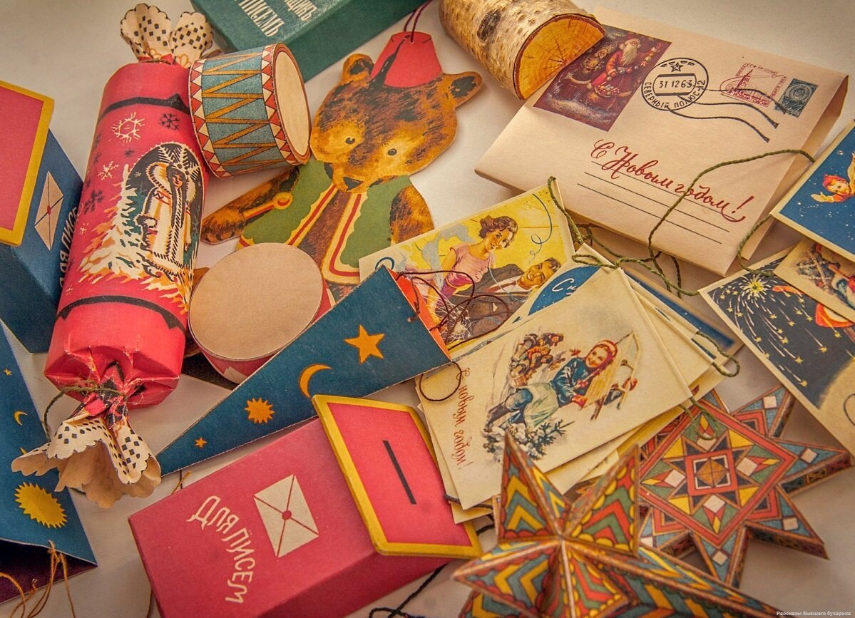Советские новогодние открытки