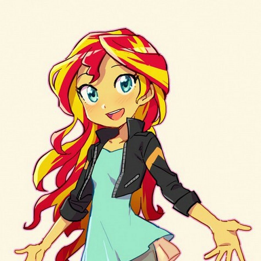 Сансет Шиммер человек аниме