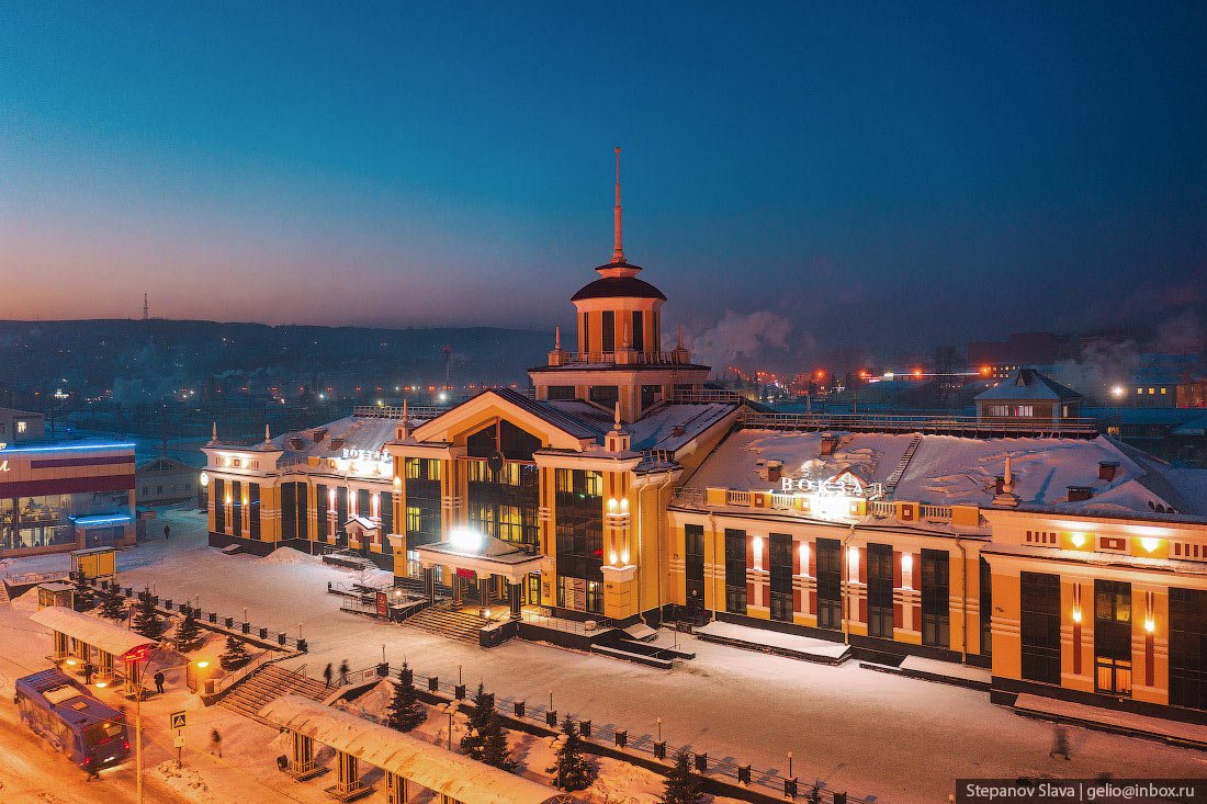 Вокзал Новокузнецк зимой