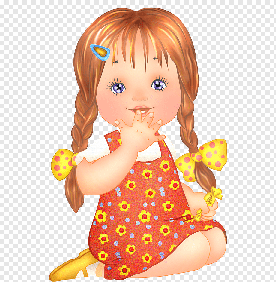 Девочка с косичками