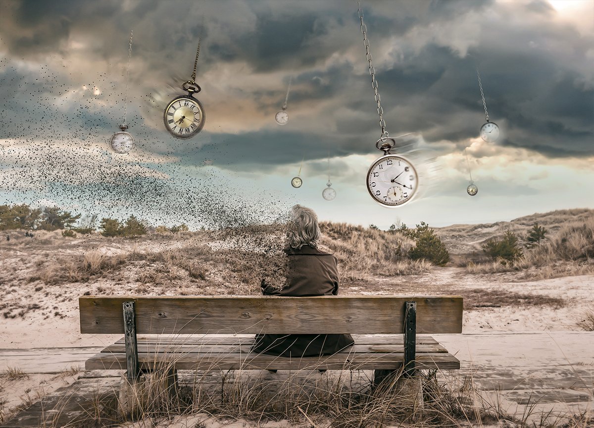 Пейзаж с часами