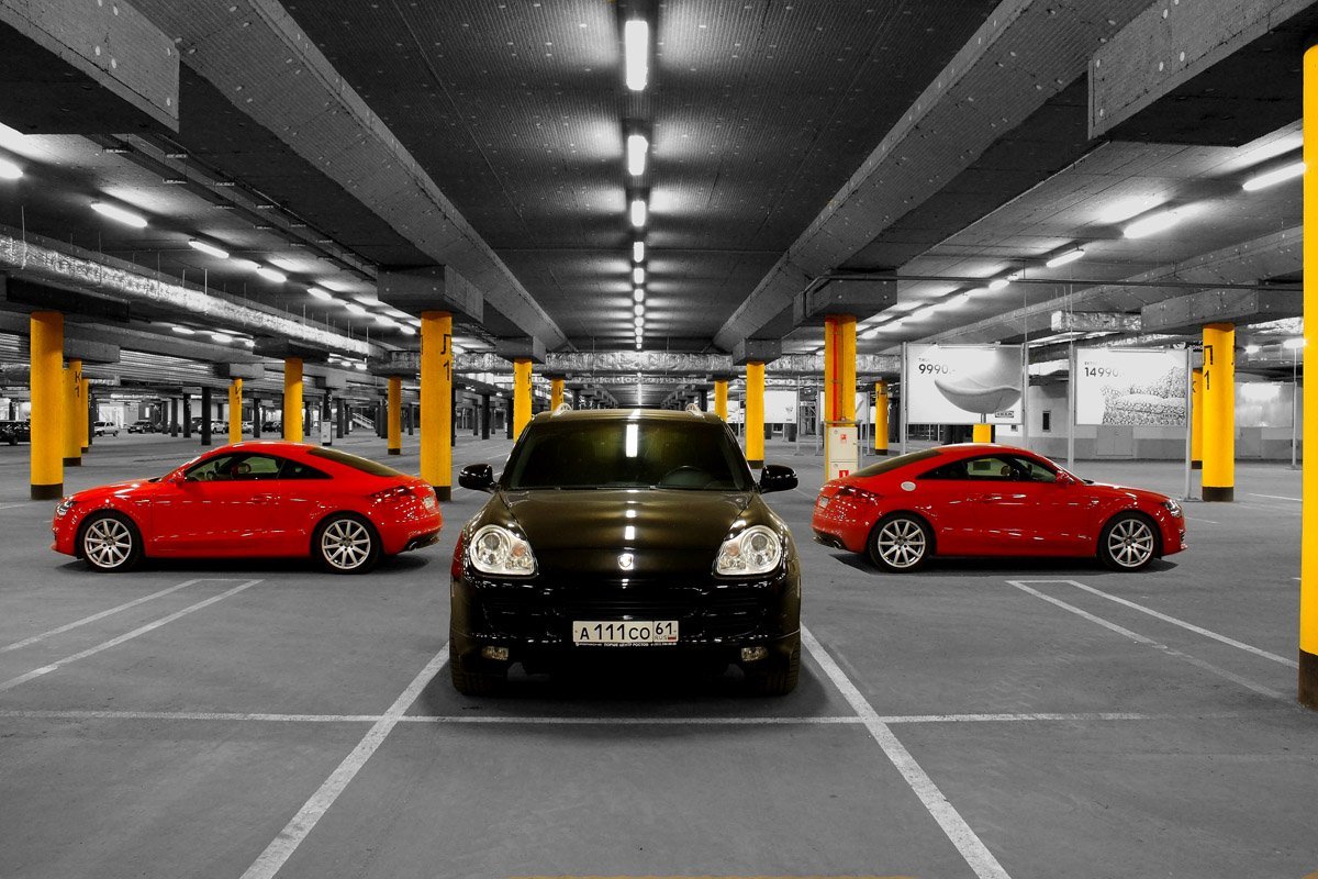 Авто на подземном паркинге