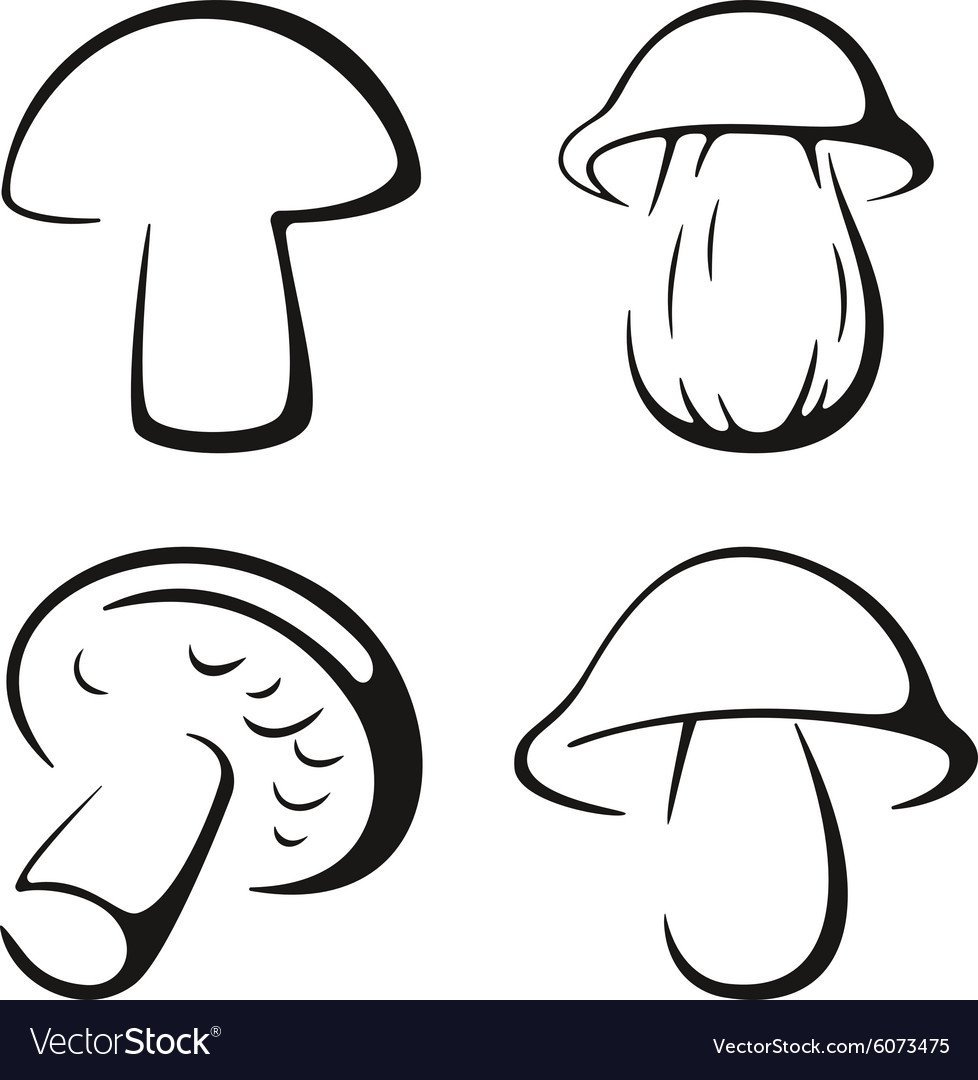 Гриб силуэт