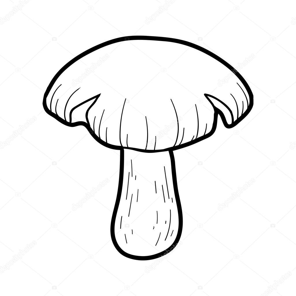 Гриб подосиновик раскраска