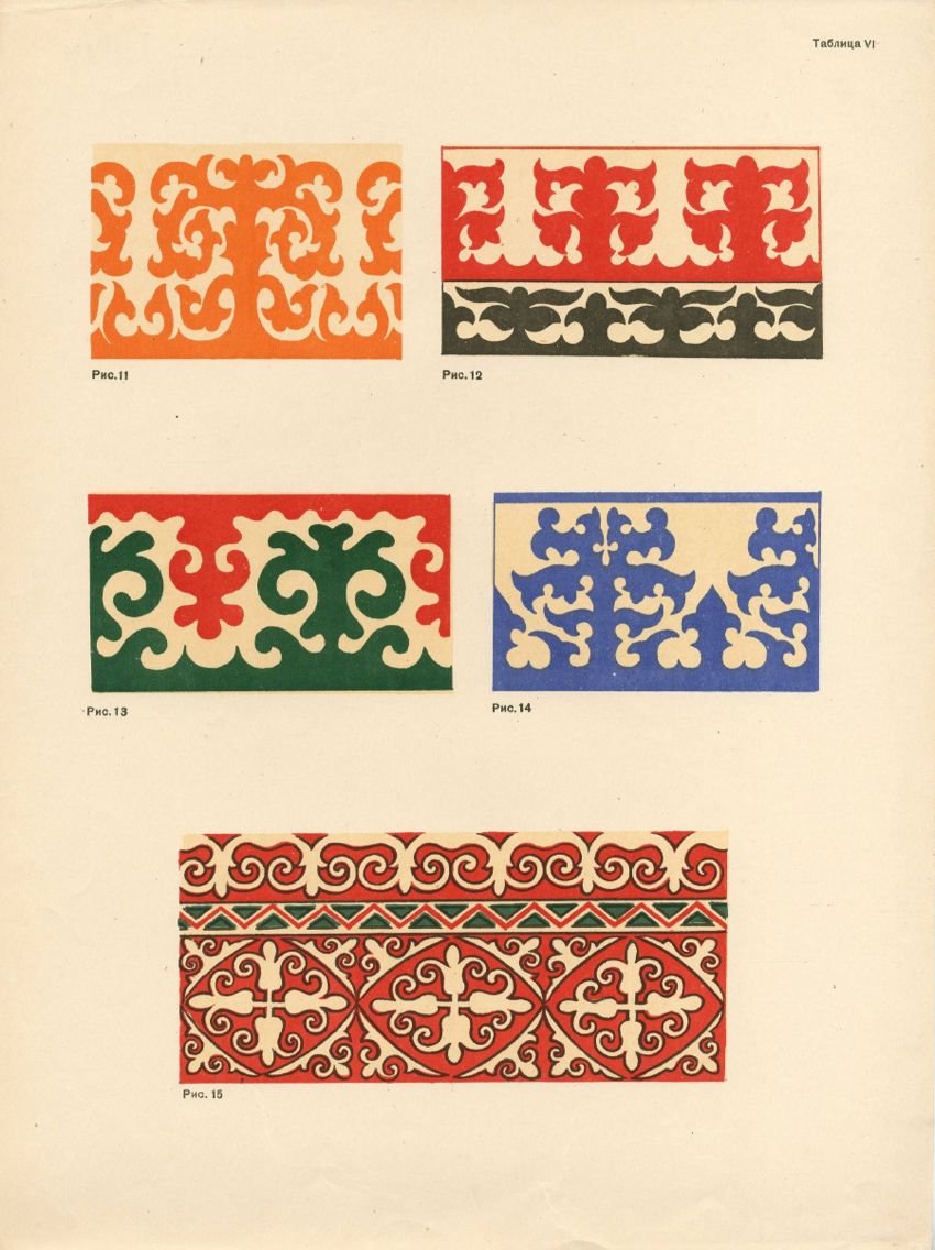 Татарский орнамент в полосе